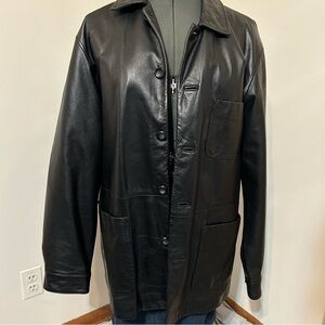 Misty Harbor vintage leather coat size medium